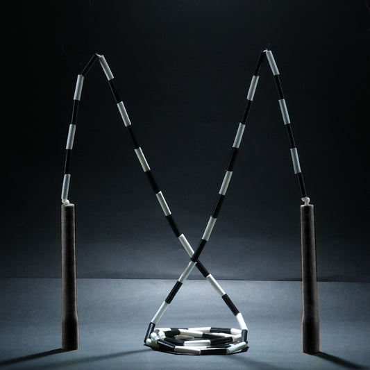 Black and White Beaded Freestyle Jump Rope