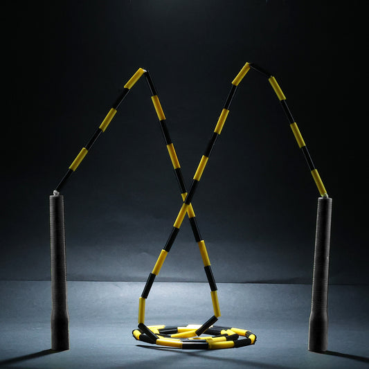 Black and Yellow Beaded Freestyle Jump Rope
