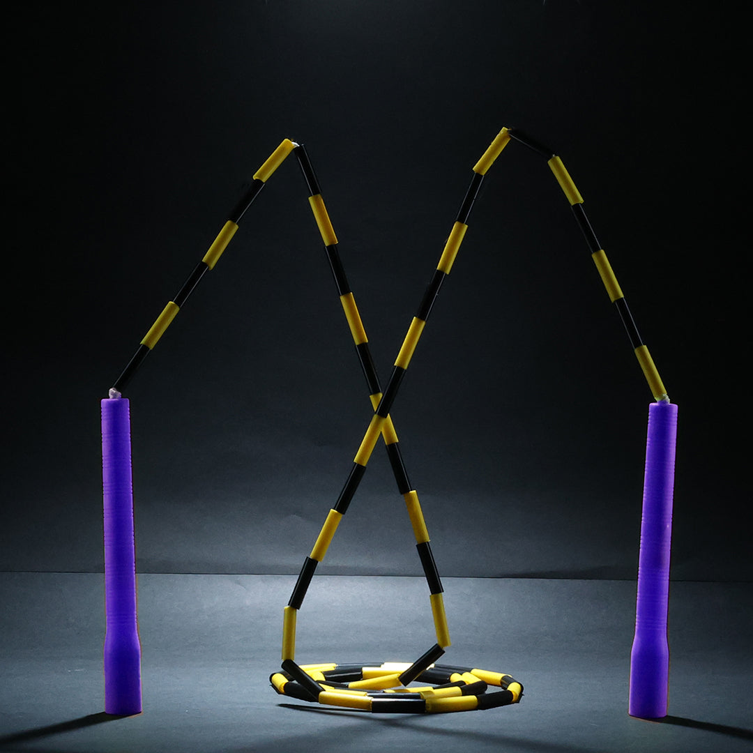 Black and Yellow Beaded Freestyle Jump Rope