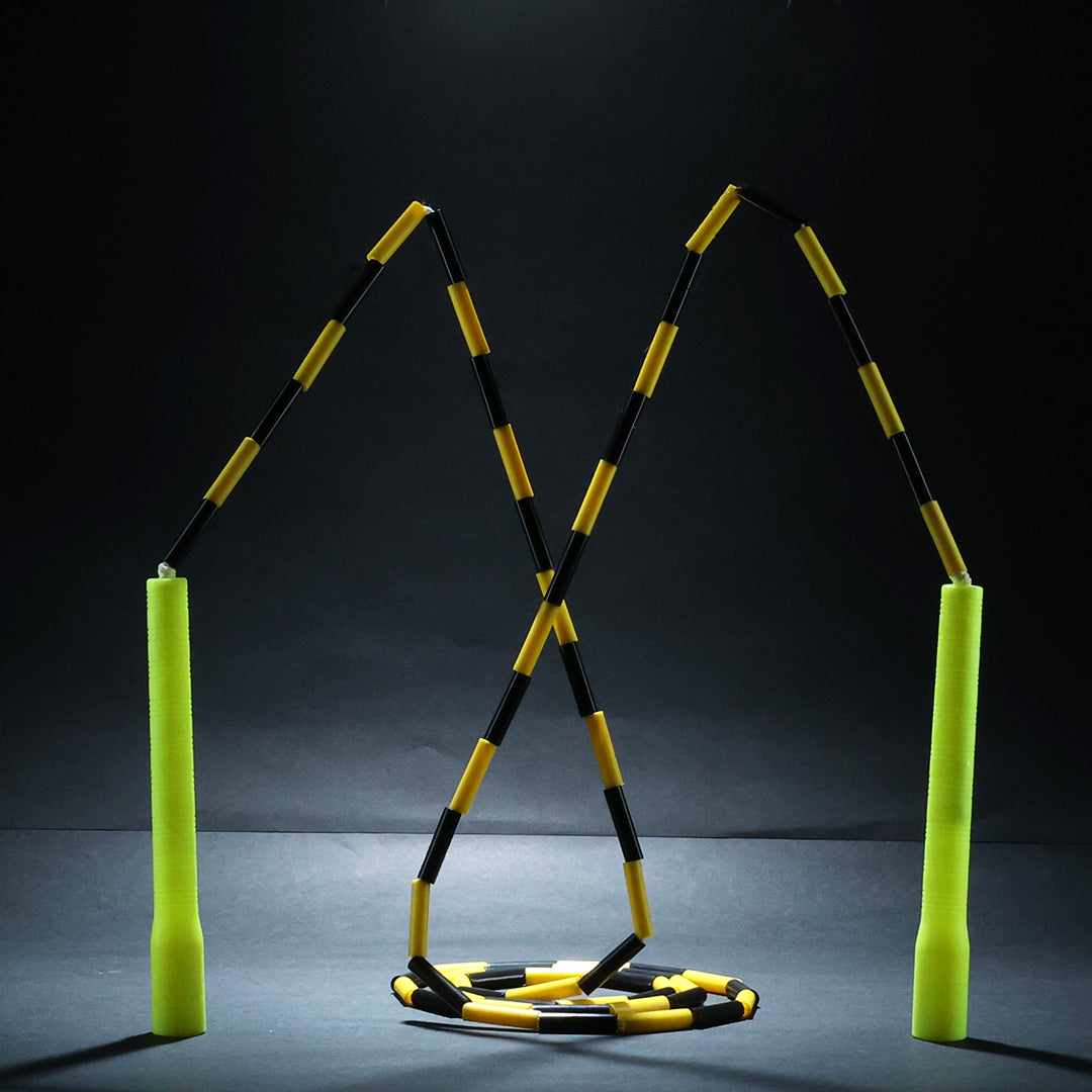 Black and Yellow Beaded Freestyle Jump Rope