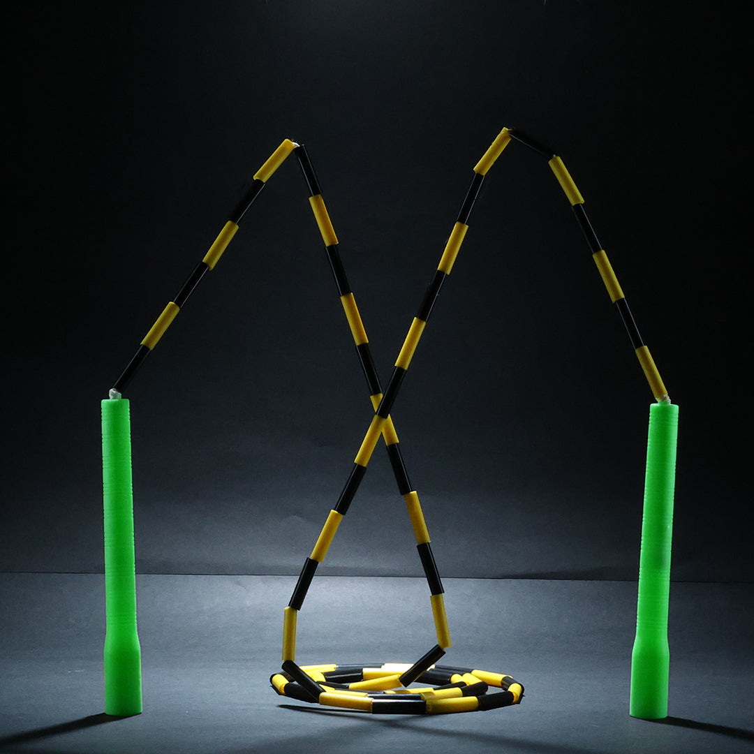 Black and Yellow Beaded Freestyle Jump Rope