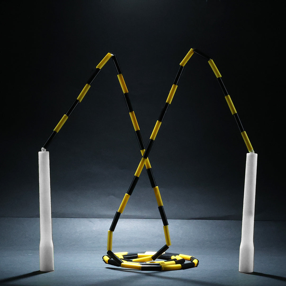 Black and Yellow Beaded Freestyle Jump Rope