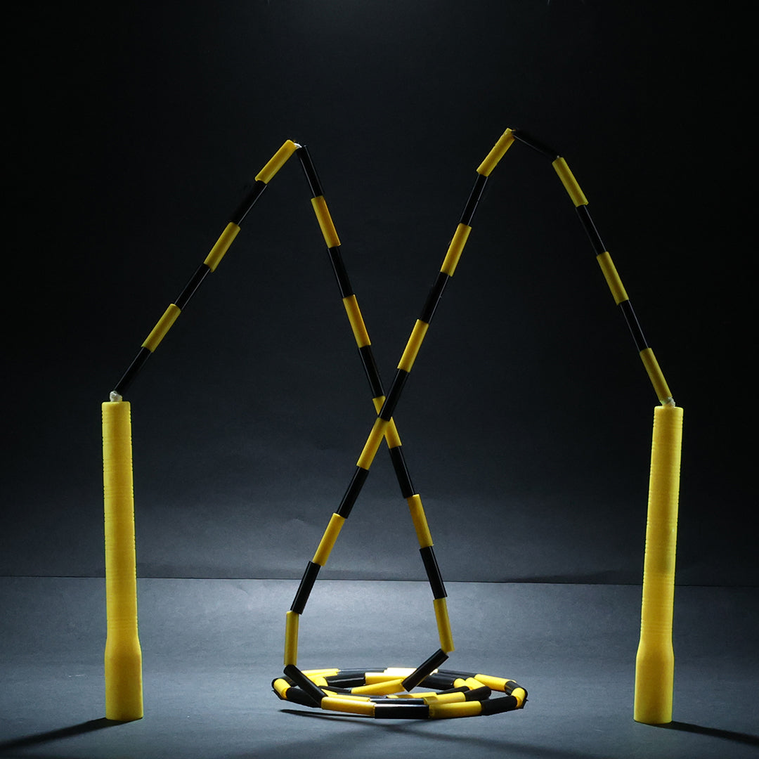 Black and Yellow Beaded Freestyle Jump Rope